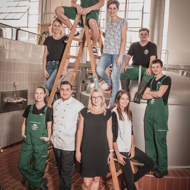 Unsere Auszubildenden 2018 im Sudhaus.
