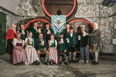  Die Reitergruppe zur Bierprobe in Teisendorf. 